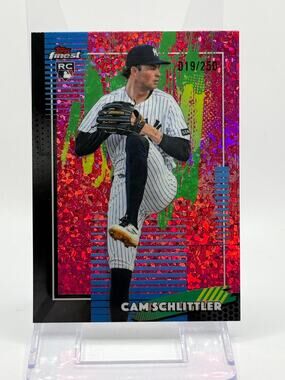 2026 Topps Finest Cam Schlittler Rookie Pink Mini Diamond 19/250 SP Yankees RC